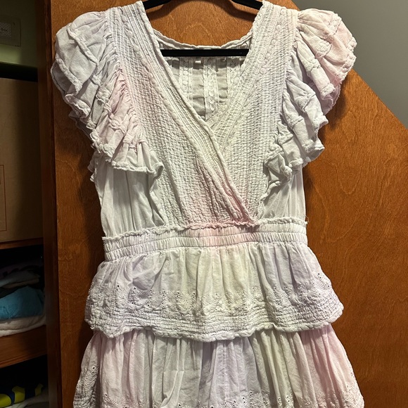 Loveshackfancy Gwen Ruffled Mini Dress — Multi Tie Dye - Picture 3 of 3